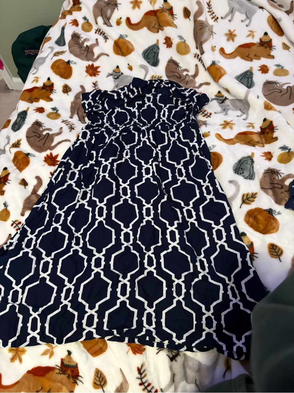 Women’s Navy Geometric Print Summer Dress